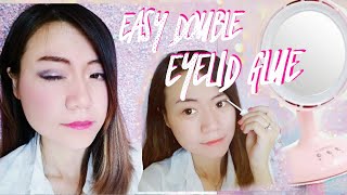 Easy Eye Makeup Tutorial For Hooded Eyes  How To Use Double Eyelids Glue [upl. by Nwahs]