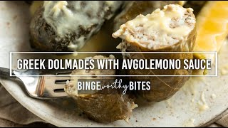 Greek Dolmades with Avgolemono Sauce [upl. by Gitt342]