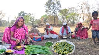 कांद्याच्या पातीची भाजी  kandyachi paat recipe  Banaisrecipe  dhangari jivan [upl. by Gnuhc]