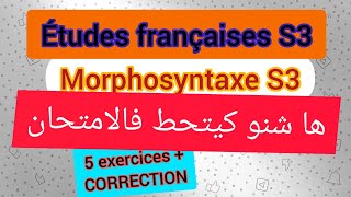 Études françaises S3 EXAMEN morphosyntaxe exercices  CORRECTION [upl. by Atiram930]