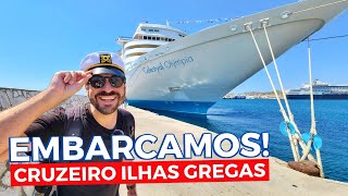 EMBARCAMOS EM CRUZEIRO PELAS ILHAS GREGAS Como é o navio Celestyal Olympia da Celestyal Cruises [upl. by Brandais]