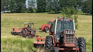 Mowing Flat With Multiple Tractors [upl. by Llenram]