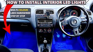 How to Install Car Interior Led Lights Hardwired In Any Car [upl. by Florine]