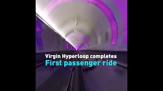 Virgin Hyperloop completes first passenger ride [upl. by Eivets]