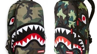 Sprayground Camo Shark Backpack [upl. by Atekal]