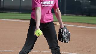 Softball pitching tips with Amanda Scarborough [upl. by Ecirtaed]