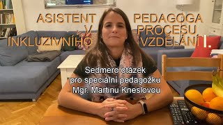 Rozhovor  Asistent pedagoga v procesu inkluzivního vzdělání I [upl. by Vikky]