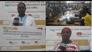 Kaolack Des acteurs culturels outillés sur les techniques de création et de suivi de projet [upl. by Inihor]