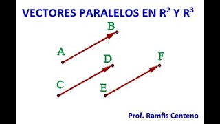 VECTORES PARALELOS EN R2 y R3VECTORES [upl. by Mencher475]