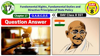 ⚖️Dav Class 8 Sst Chapter 17 All Question Answer Dav Public School Civics QABCDE by Rishu Singh [upl. by Linis]