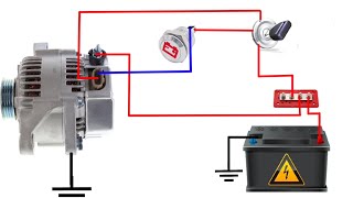 How to Connection 3 Pin Alternator  How to Wire 3 Pin Alternator  Car Alternator Wiring Diagram [upl. by Arvell]