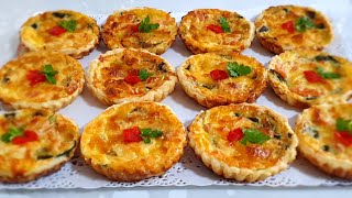 mini quiches aux épinards et saumon fumé idéales pour vos apéritifs dinatoire ou en entrée [upl. by Venable]