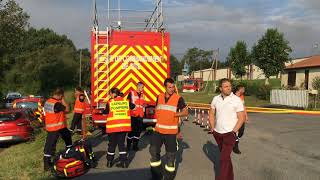 VIDEO BonneuilMatours  incendie à la menuiserie SCA [upl. by Sutherlan]