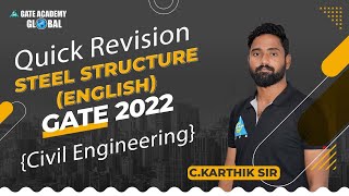 Quick Revision  Steel Structure English  Civil Engineering  GATE 2022  By CKarthik Sir [upl. by Kathlin]