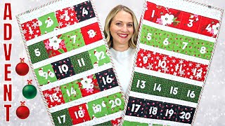 How to sew an Advent Calendar TWO WAYS Beginner Sewing Tutorial [upl. by Ynoep352]