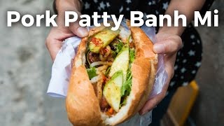 Delicious Pork Patty Banh Mi at Banh Mi 37 Nguyen Trai [upl. by Aniwde]