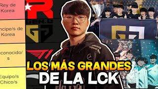 LOS EQUIPOS MAS GRANDES DE KOREA  Tierlist League Of Legends LCK [upl. by Iridis]