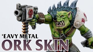 How to paint Ork Skin the Eavy Metal way [upl. by Neiht]