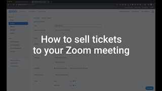 How to sell tickets for your Zoom meeting  webinar  Billetto [upl. by Germano579]