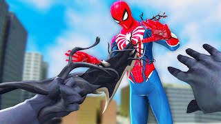 IMPALING My Spiderman Friend as VENOM Bonelab VR Mods [upl. by Accemahs]