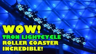 AMAZING Tron Roller Coaster Lightcycle POV Shanghai Disneyland China [upl. by Monica467]