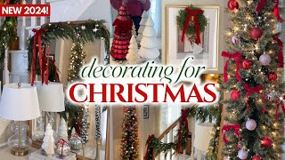 CHRISTMAS DECORATE WITH ME 2024 🎄 TRADITIONAL CHRISTMAS DECOR  CHRISTMAS TREE DECORATING IDEAS [upl. by Zetana]