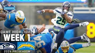 Seattle Seahawks vs Los Angeles Chargers  2024 Preseason Week 1 Game Highlights [upl. by Sivlek]