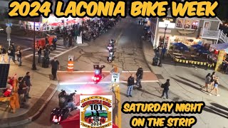 Laconia Bike Week 2024Saturday Night Weirs Beach Hill Action  Nice Bikes Loud Pipes [upl. by Niak]