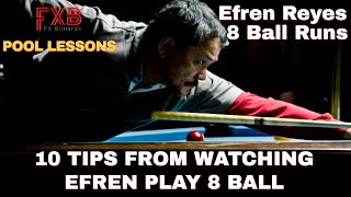 EFREN REYES PLAYING 8 BALL  10 Tips to Improve Your 8 Ball Game Free Pool Lessons [upl. by Uah914]