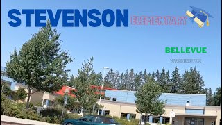 RELAXING DRIVE STEVENSON ELEMENTARY SCHOOL  BELLEVUE WASHINGTON SCHOOLS  4K [upl. by Kolivas]