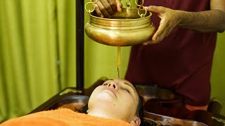 Shirodhara  Ayurvedic treatment [upl. by Siesser]