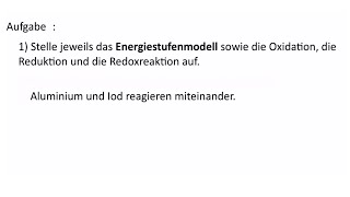 Chemie Redoxreaktionen und Energiestufenmodell [upl. by Moffit]