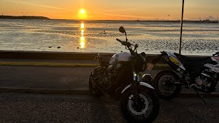 Tuned Yamaha XSR700 POV  Sandbanks at Sunset [upl. by Giralda275]