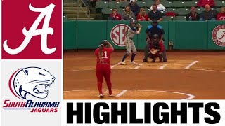 11 Alabama vs South Alabama Highlights  2024 College Softball  Softball Highlights [upl. by Habeh]