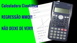 Regressão Linear Calculadora Científica CASIO  Métodos dos Mínimos Quadrados [upl. by Atteynek549]