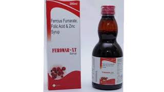 FEROMAR XT Syrup Ferrous Fumarate Folic Acid amp Zinc Syrup [upl. by Esiouqrut]