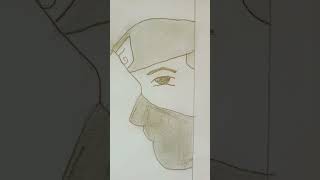 Anime drawing half face drawing shortvideo drawing art PratikTrivediartdrawing [upl. by Rufus300]