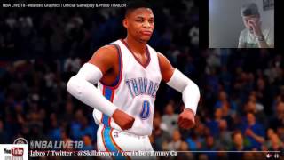 REACTION  NBA LIVE 18 TRAILER OFFICIEL  ALLEY OOP POSTER [upl. by Marigolde]