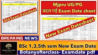 Mjpru New Exam Scheme 2024  Exam schedule Change UGPG Exam date [upl. by Enelcaj]