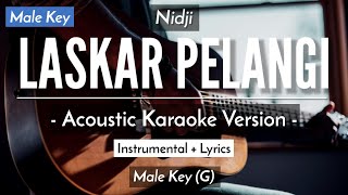 Laskar Pelangi Karaoke Akustik  Nidji Male Key  HQ Audio [upl. by Einuj]