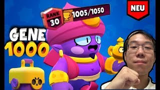 OMG 😱 ERSTER SPIELER Deutschland GENE AUF 1000 POKALE 🏆  Brawl Stars deutsch [upl. by Coplin432]