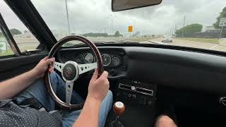 1969 MG MGC GT Cold Start amp Driving Video 6 cylinder Overdrive AC Live on Bringatrailer [upl. by Margreta]