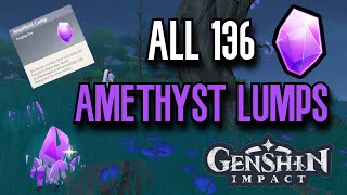 ALL 136 Amethyst Lump Locations  Complete Guide amp Efficient Route  Genshin Impact Inazuma [upl. by Irodim]