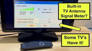 Your Television might have a Builtin Signal Meter for Free OTA Antenna TV Find Out How to Check [upl. by Atisusej]