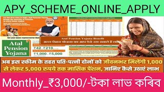 Atal Pension Yojana Scheme online apply আৰম্ভApy Scheme Official website আবেদন কৰক সম্পূৰ্ণ Free [upl. by Cassius]