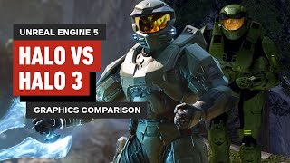 Halo Unreal Engine 5 vs Halo 3 2007 Graphics Comparison [upl. by Stefa547]