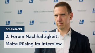 2 Forum Nachhaltigkeit Malte Rüsing im Interview [upl. by Nanahs]