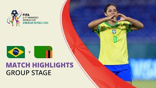 HIGHLIGHTS Brazil v Zambia  FIFA U17 Women’s World Cup 2024 [upl. by Notnirb]