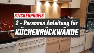 TUTORIAL Verklebung der Küchenrückwand 👩👦 MIT 2 PERSONEN VERKLEBEN [upl. by Nauwaj]