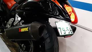 SUZUKI HAYABUSA：2008 Akrapovic 隼 マフラー音：アクラポビッチ [upl. by Iarahs]